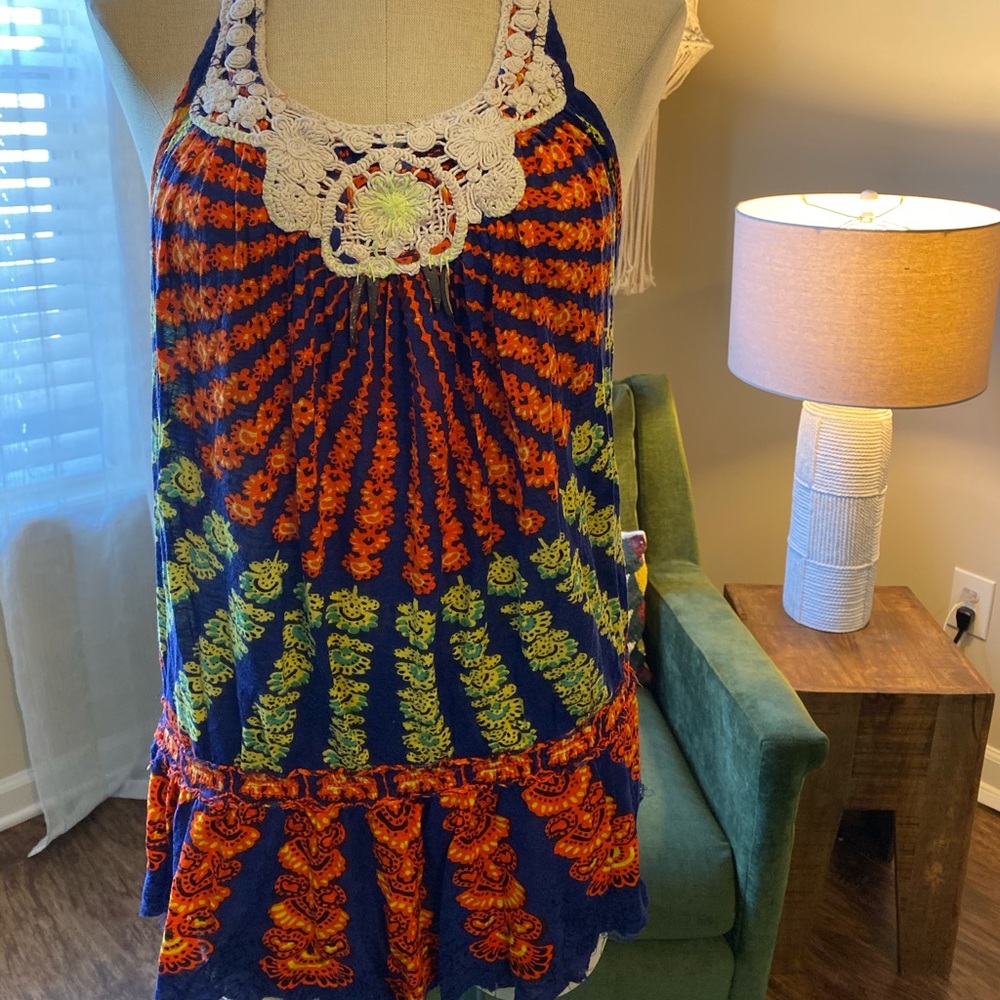 Free People tribal mini dress